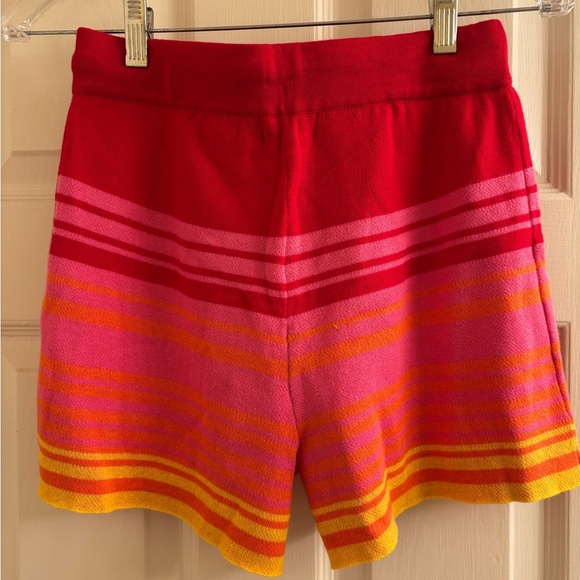 New Monrow Sunset Sweater Easy Shorts Colorful Knit Drawstring Waist Size XS - Picture 4 of 6